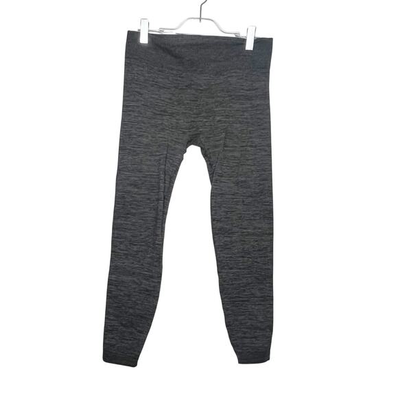 ONE 5 ONE Space Dye Cozy Fleece Lined Leggings Mid Rise Charcoal Gray Size L/XL - Picture 2 of 6